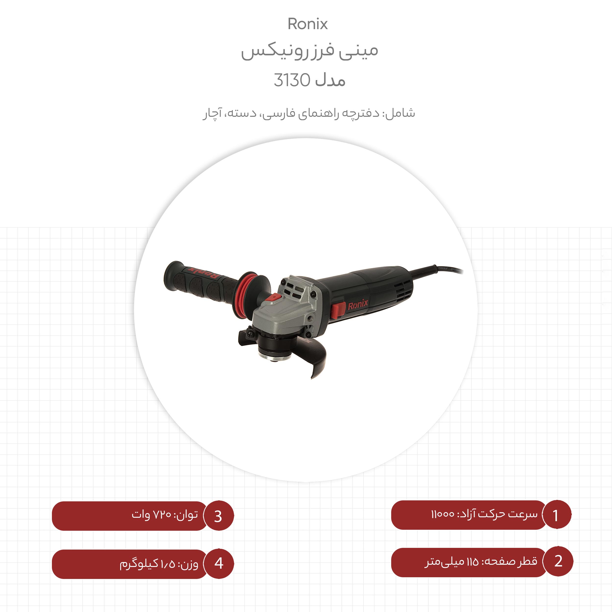 مینی فرز3130 رونیکس